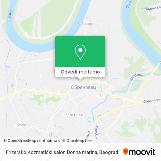 Frizersko Kozmetički salon Donna marina mapa