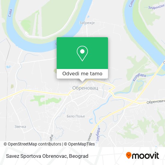 Savez Sportova Obrenovac mapa