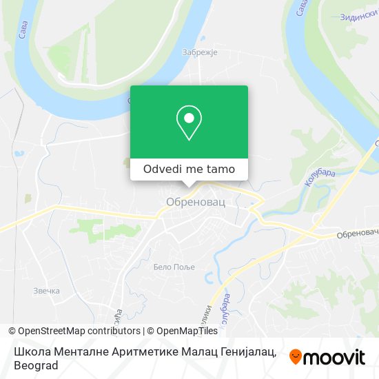 Школа Менталне Аритметике Малац Генијалац mapa