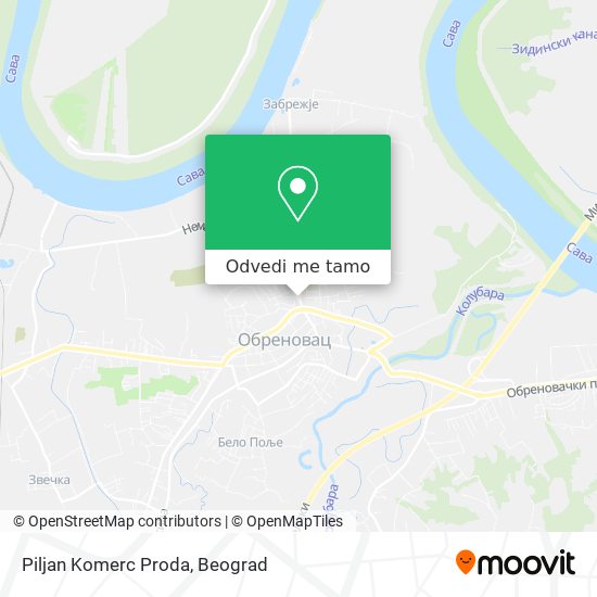 Piljan Komerc Proda mapa