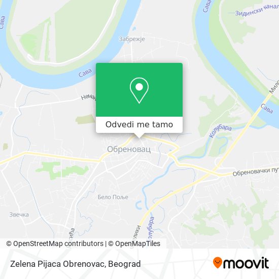 Zelena Pijaca Obrenovac mapa