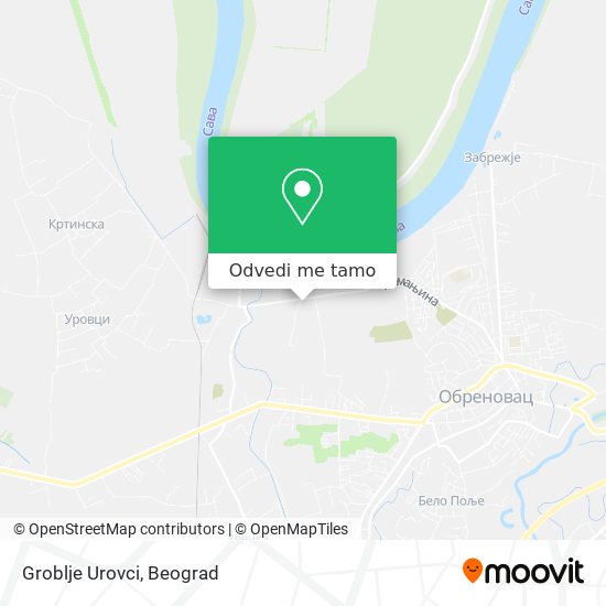 Groblje Urovci mapa