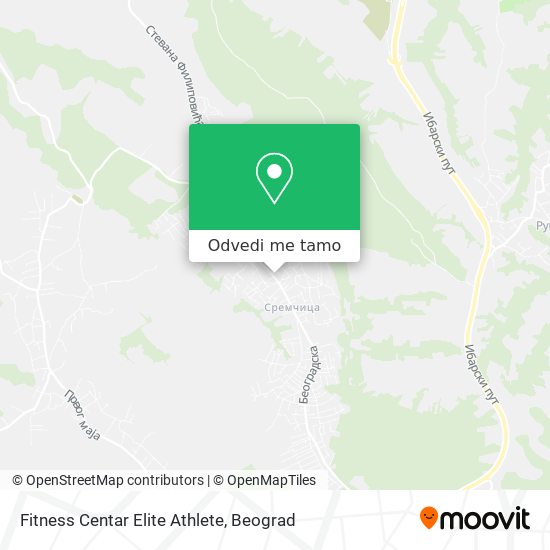 Fitness Centar Elite Athlete mapa