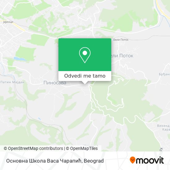 Основна Школа Васа Чарапић mapa