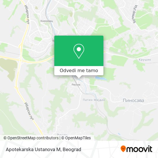 Apotekarska Ustanova M mapa