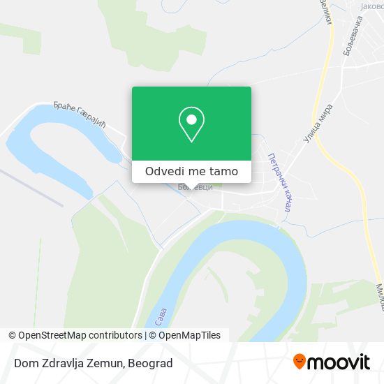 Dom Zdravlja Zemun mapa