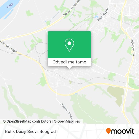 Butik Deciji Snovi mapa