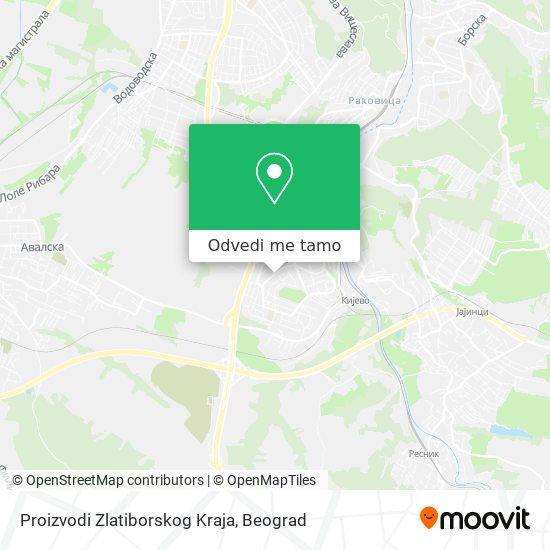 Proizvodi Zlatiborskog Kraja mapa