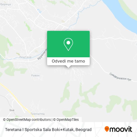 Teretana I Sportska Sala Boki+Kutak mapa