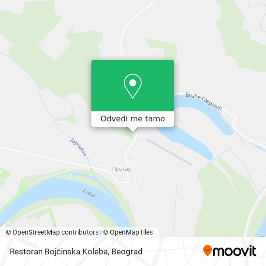 Restoran Bojčinska Koleba mapa