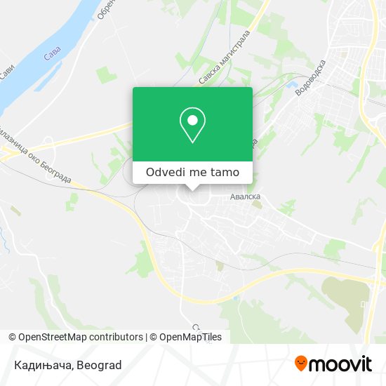 Кадињача mapa