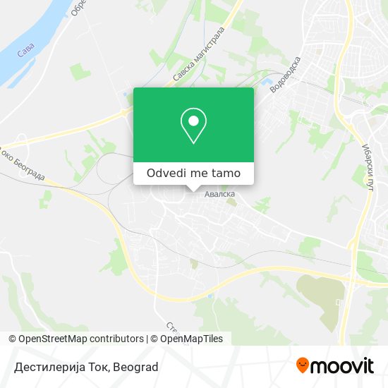 Дестилерија Ток mapa