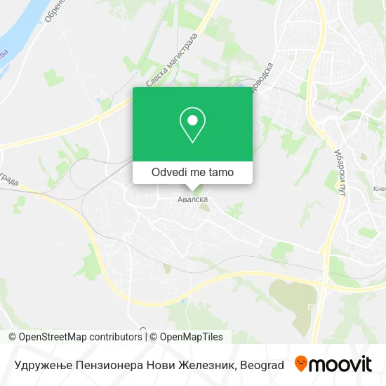 Удружење Пензионера Нови Железник mapa