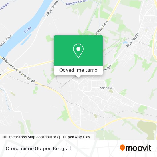 Стовариште Острог mapa