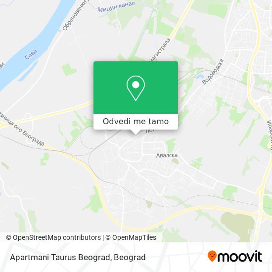 Apartmani Taurus Beograd mapa