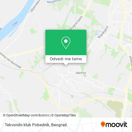 Tekvondo klub Pobednik mapa