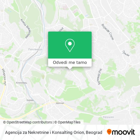 Agencija za Nekretnine i Konsalting Orion mapa