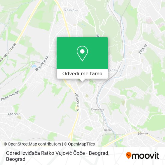 Odred Izviđača Ratko Vujović Čoče - Beograd mapa