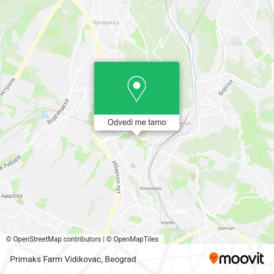 Primaks Farm Vidikovac mapa