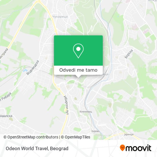 Odeon World Travel mapa