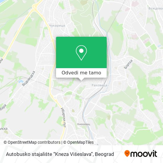 Autobusko stajalište “Kneza Višeslava” mapa