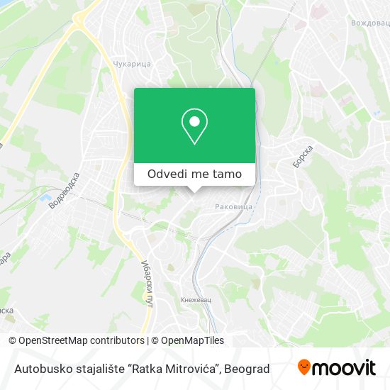 Autobusko stajalište “Ratka Mitrovića” mapa