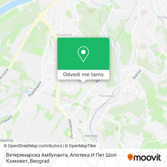 Ветеринарска Амбуланта, Апотека И Пет Шоп Комовет mapa