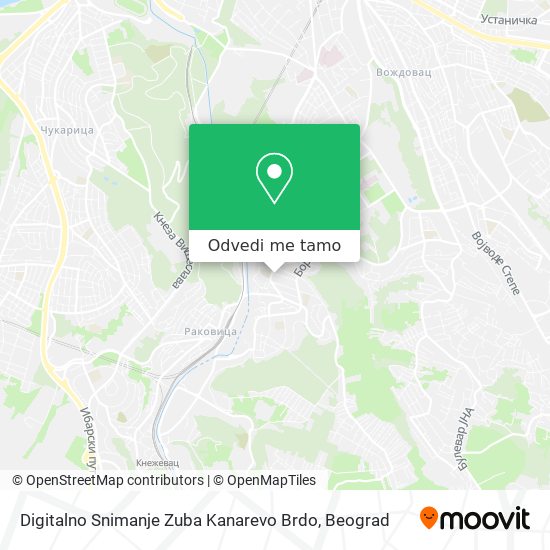 Digitalno Snimanje Zuba Kanarevo Brdo mapa