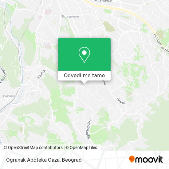 Ogranak Apoteka Oaza mapa