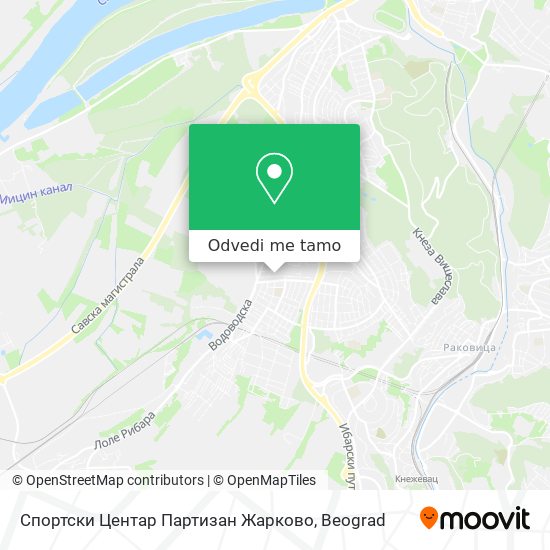 Спортски Центар Партизан Жарково mapa