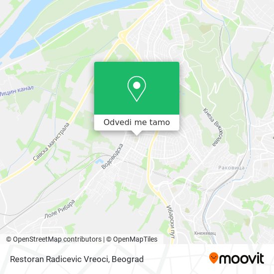 Restoran Radicevic Vreoci mapa