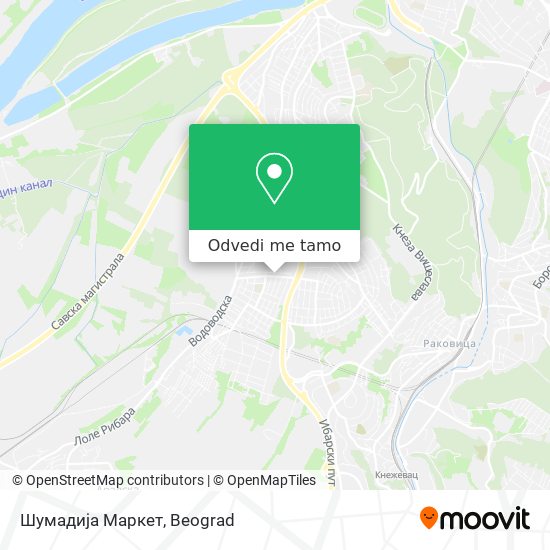 Шумадија Маркет mapa