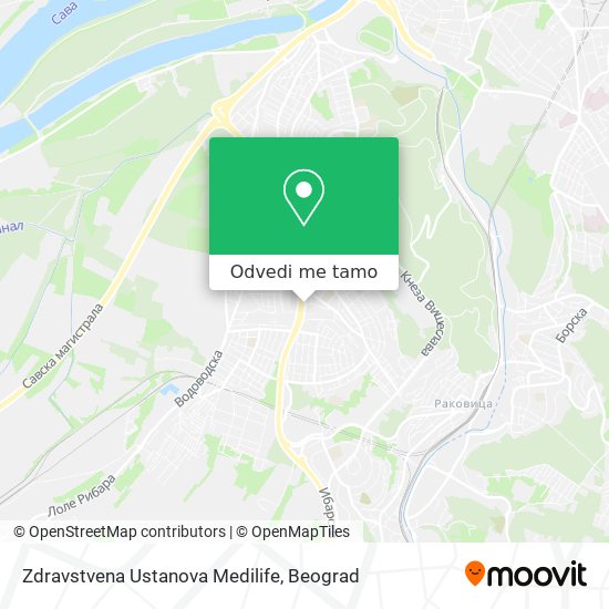 Zdravstvena Ustanova Medilife mapa