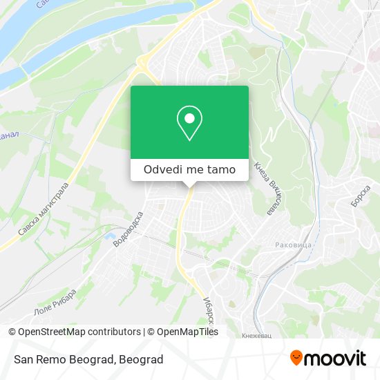 San Remo Beograd mapa