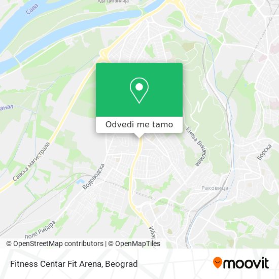 Fitness Centar Fit Arena mapa