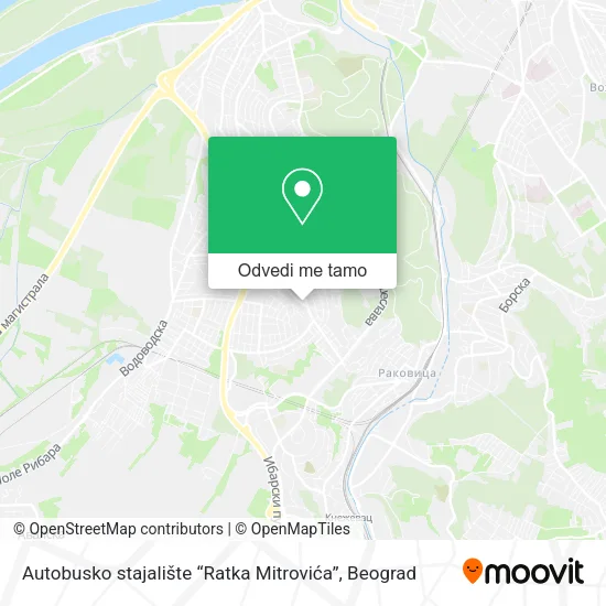 Autobusko stajalište “Ratka Mitrovića” mapa