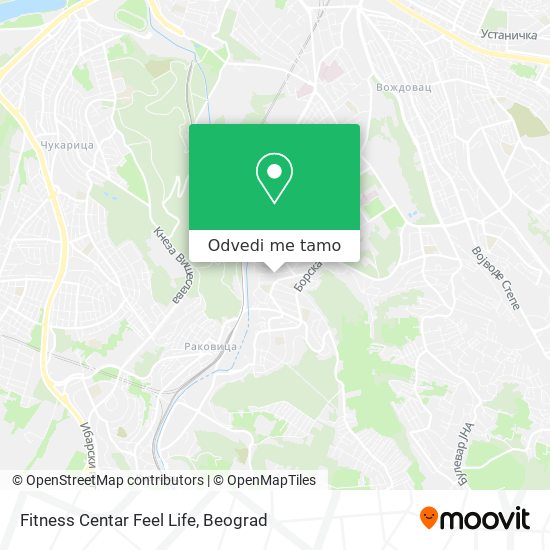 Fitness Centar Feel Life mapa