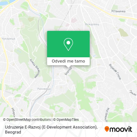 Udruzenje E-Razvoj (E-Development Association) mapa