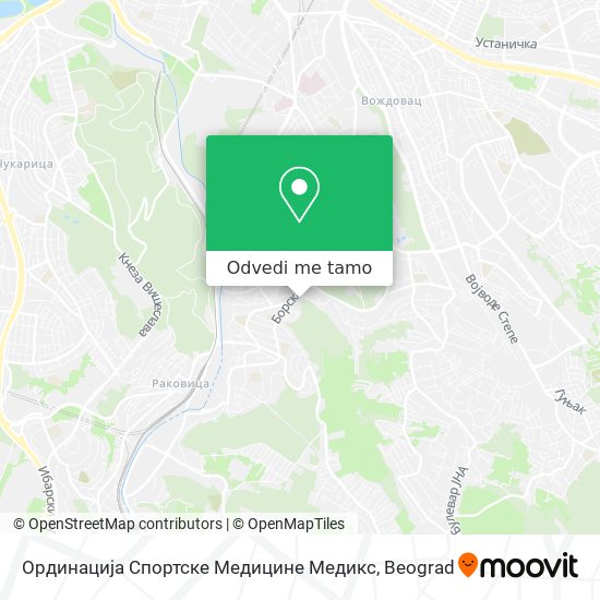 Ординација Спортске Медицине Медикс mapa