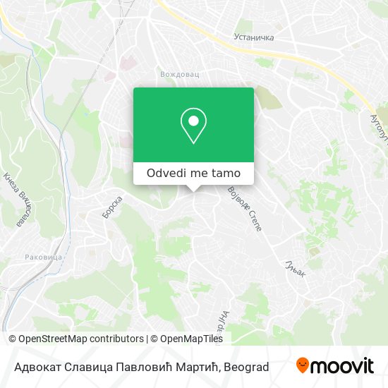 Адвокат Славица Павловић Мартић mapa