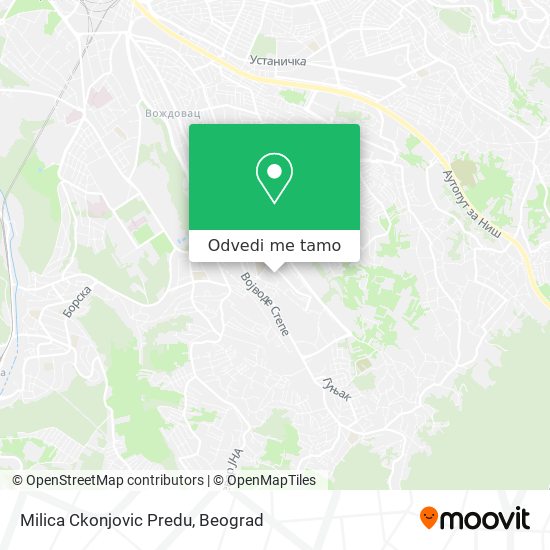 Milica Ckonjovic Predu mapa