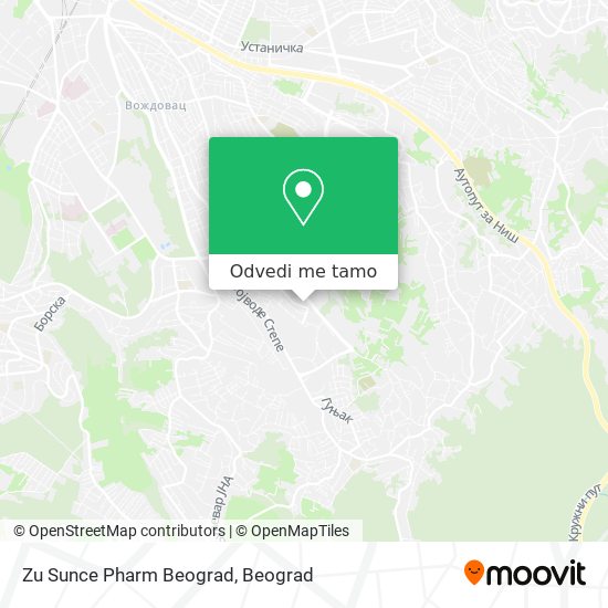 Zu Sunce Pharm Beograd mapa