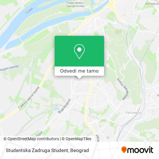 Studentska Zadruga Student mapa