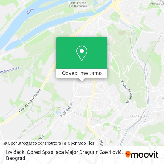 Izviđački Odred Spasilaca Major Dragutin Gavrilović mapa