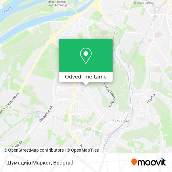 Шумадија Маркет mapa