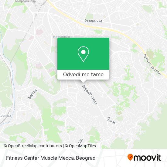 Fitness Centar Muscle Mecca mapa