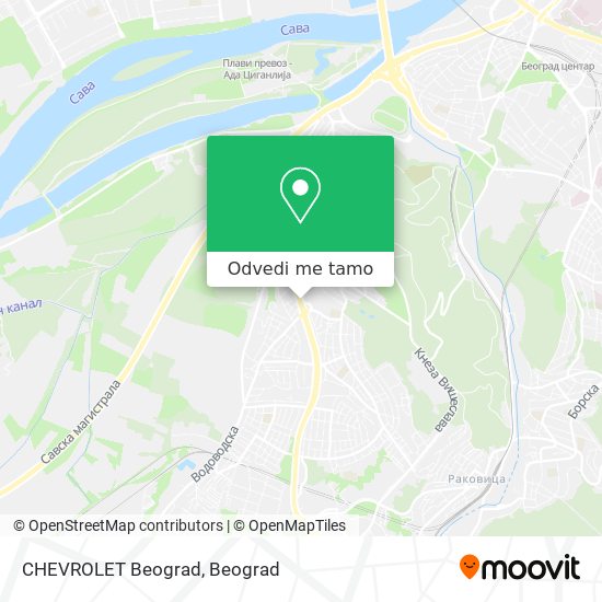 CHEVROLET Beograd mapa