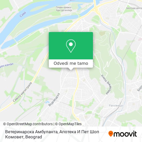 Ветеринарска Амбуланта, Апотека И Пет Шоп Комовет mapa