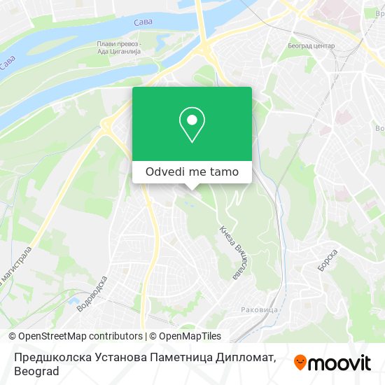 Предшколска Установа Паметница Дипломат mapa