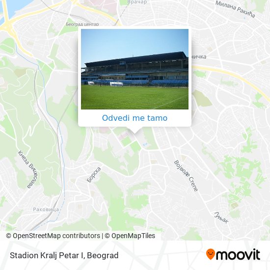 Stadion Kralj Petar I mapa